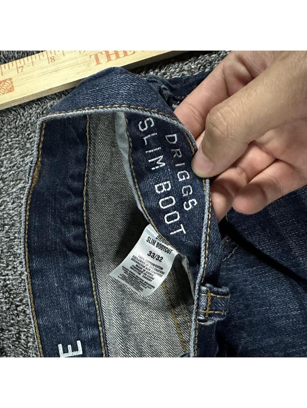 Y2K Aeropostale Driggs Slim Bootcut Blue Jeans - Fits 33x30.5! - Picture 3 of 7